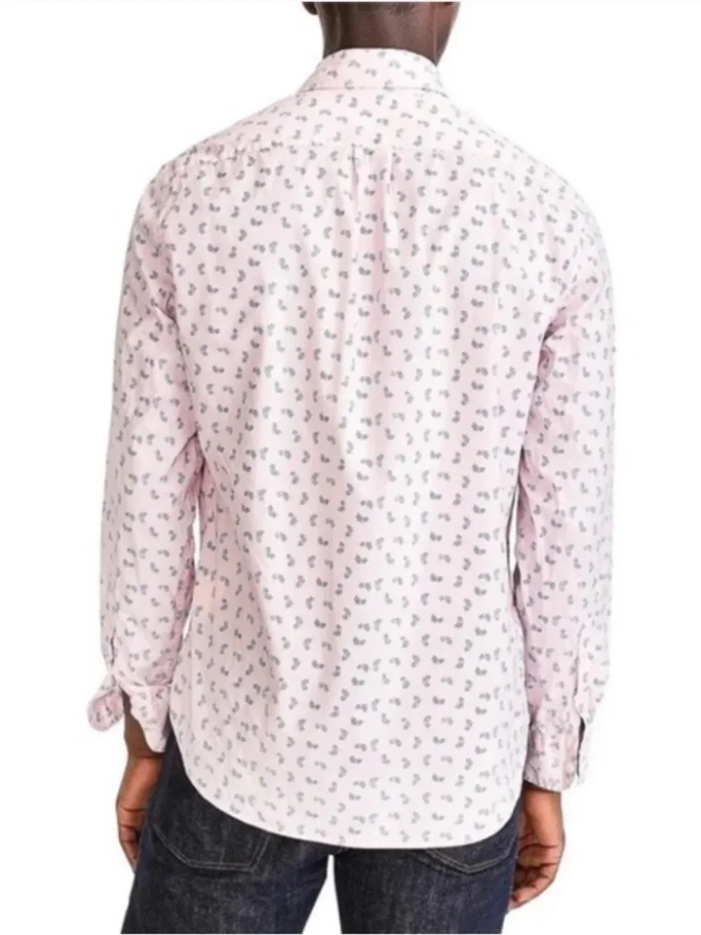 J. Crew Classic Stretch Secret Wash Button Down Shirt in Pink Branches